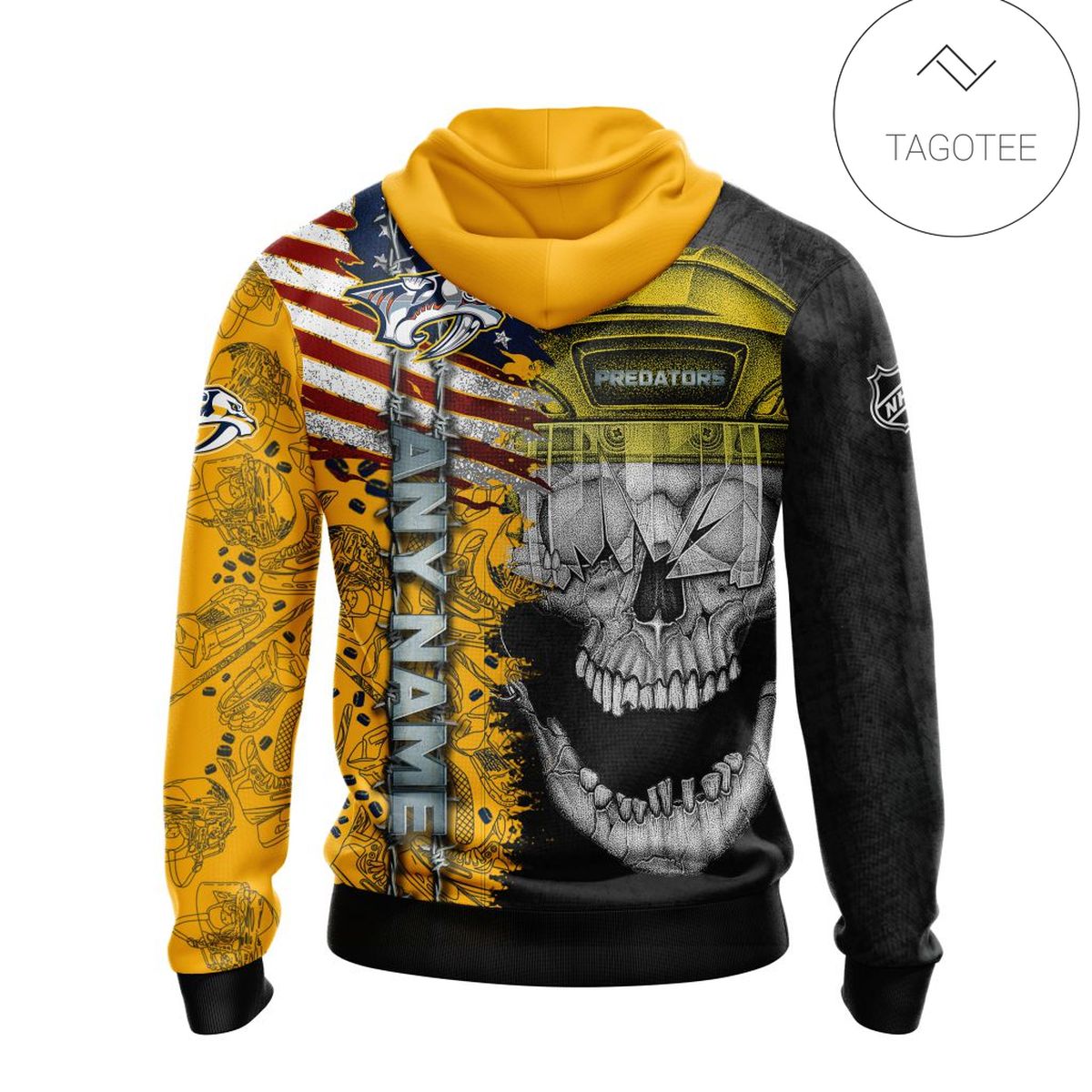 Personalized Nashville Predators Skull Hoodie Personalized Nashville Predators Skull Hoodie