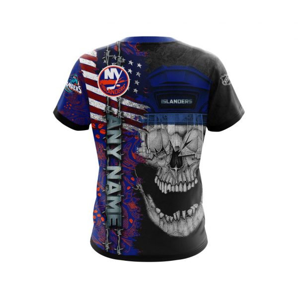 Personalized New York Islanders Skull Concept 3D Shirt Personalized New York Islanders Skull Concept 3D Shirt