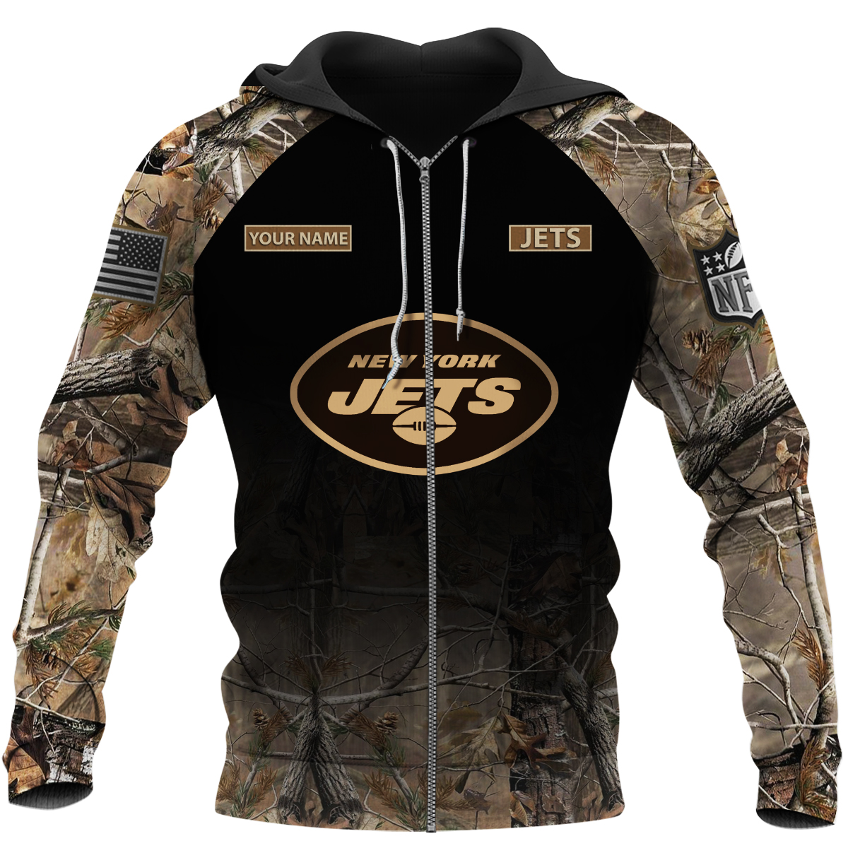 Personalized New York Jets Nfl Hunting Camo Custom 3D Shirt Personalized New York Jets Nfl Hunting Camo Custom 3D Shirt