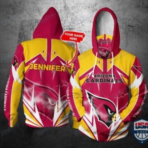 Personalized Nfl Arizona Cardinals Lightning Gaiter 3D Hoodie