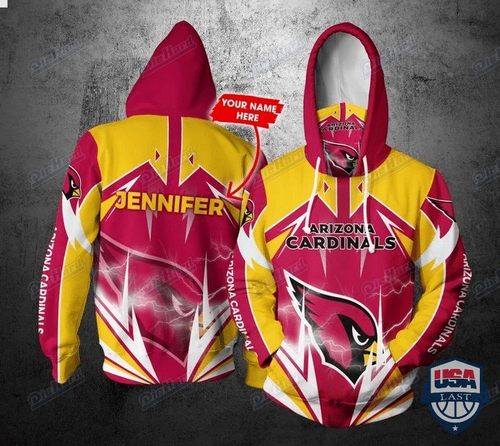 Personalized Nfl Arizona Cardinals Lightning Gaiter 3D Hoodie Personalized Nfl Arizona Cardinals Lightning Gaiter 3D Hoodie