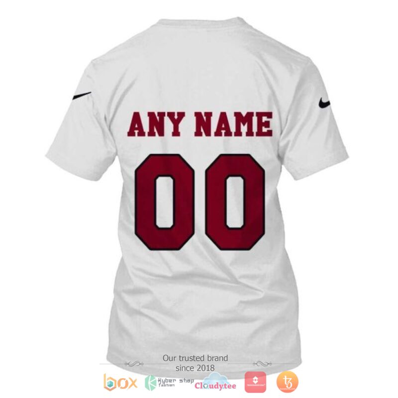 Personalized Nfl Arizona Cardinals White Custom 3D Shirt Personalized Nfl Arizona Cardinals White Custom 3D Shirt