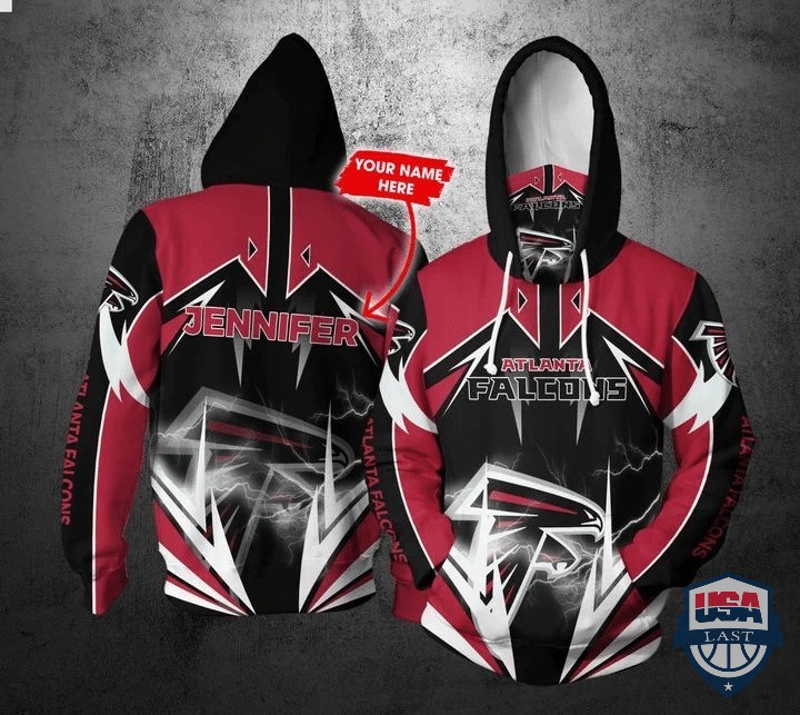 Personalized Nfl Atlanta Falcons Lightning Gaiter 3D Hoodie Personalized Nfl Atlanta Falcons Lightning Gaiter 3D Hoodie