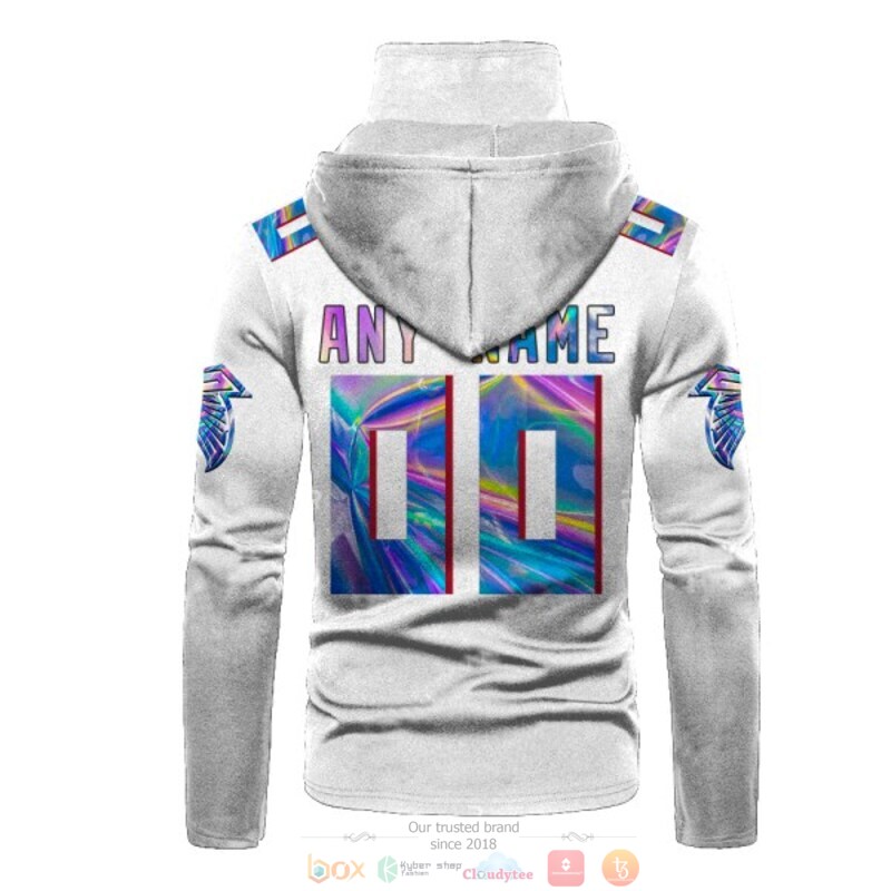 Personalized Nfl Atlanta Falcons White Hologram Custom 3D Hoodie Mask Personalized Nfl Atlanta Falcons White Hologram Custom 3D Hoodie Mask