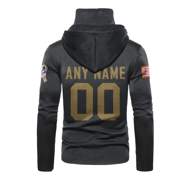 Personalized Nfl Baltimore Ravens Black 3D Hoodie Mask Personalized Nfl Baltimore Ravens Black 3D Hoodie Mask