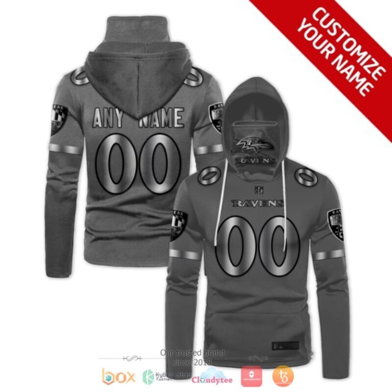 Personalized-Nfl-Baltimore-Ravens-Dark-Grey-Custom-3D-Hoodie-Mask-1