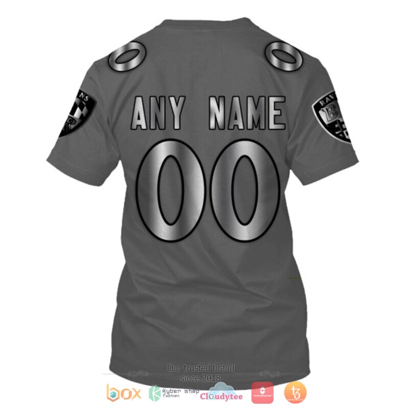 Personalized Nfl Baltimore Ravens Dark Grey Custom 3D Shirt Personalized Nfl Baltimore Ravens Dark Grey Custom 3D Shirt
