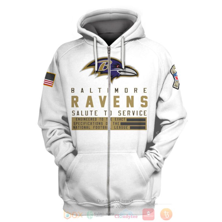 Personalized-Nfl-Baltimore-Ravens-Salute-To-Service-White-3D-Hoodie-Shirt-2