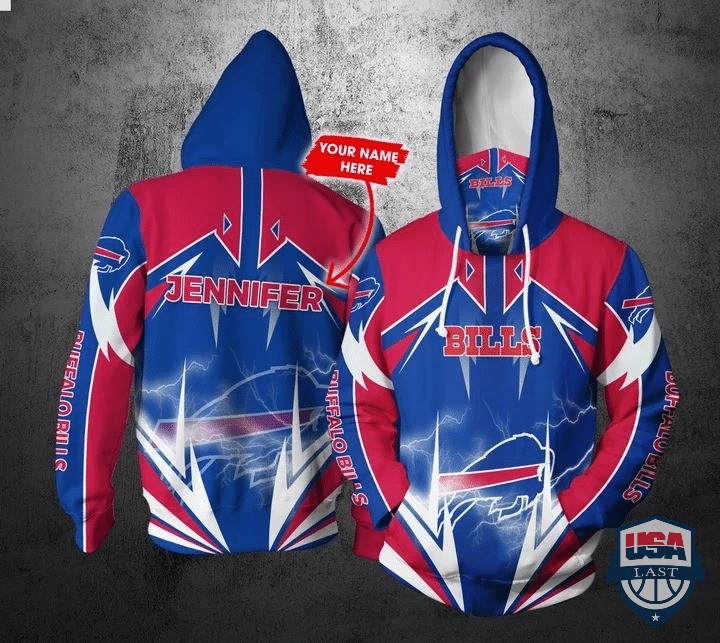 Personalized Nfl Buffalo Bills Lightning Gaiter 3D Hoodie Personalized Nfl Buffalo Bills Lightning Gaiter 3D Hoodie