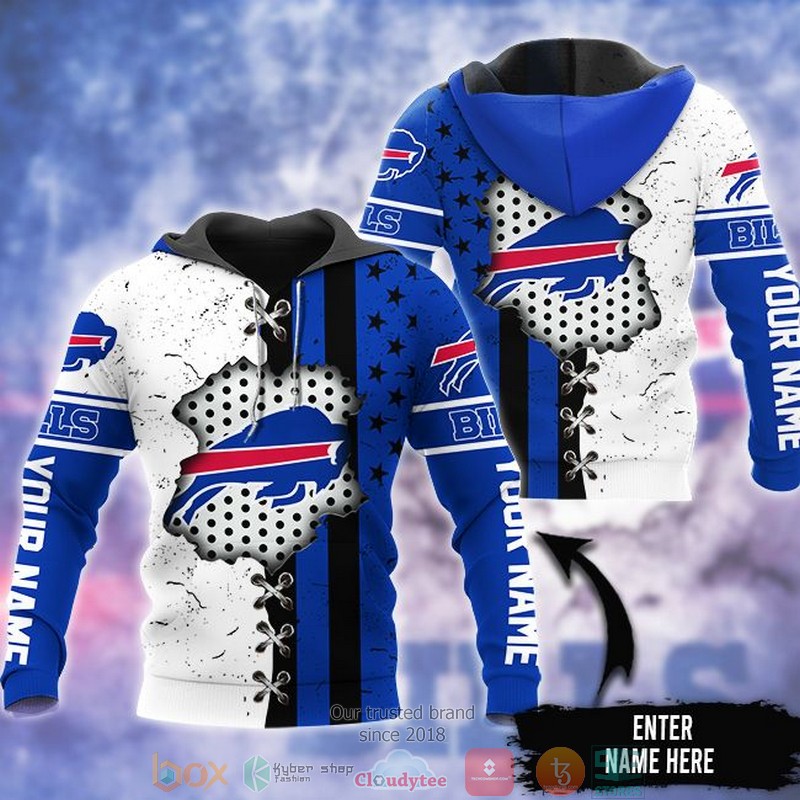Personalized Nfl Buffalo Bills Logo United States Flag Custom 3D Hoodie Personalized Nfl Buffalo Bills Logo United States Flag Custom 3D Hoodie