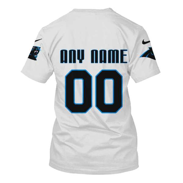 Personalized Nfl Carolina Panthers White 3D Shirt Personalized Nfl Carolina Panthers White 3D Shirt