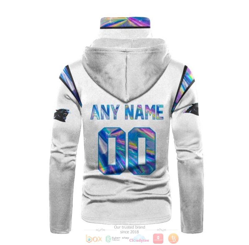 Personalized Nfl Carolina Panthers White Hologram Custom 3D Hoodie Mask Personalized Nfl Carolina Panthers White Hologram Custom 3D Hoodie Mask