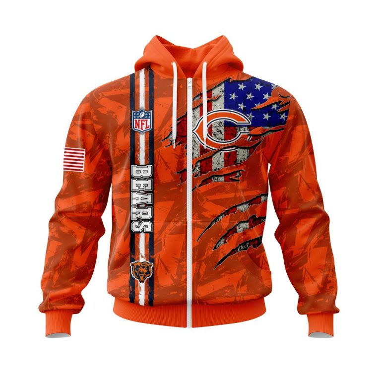 Personalized-Nfl-Chicago-Bears-American-Flag-3D-Shirt-Hoodie-2