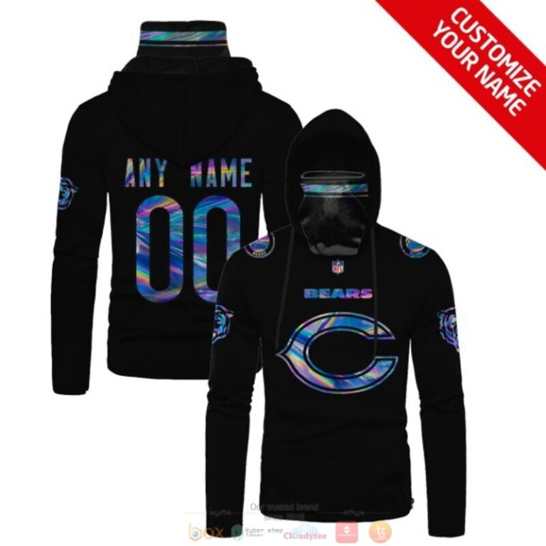 Personalized-Nfl-Chicago-Bears-Black-Custom-3D-Hoodie-Mask-1