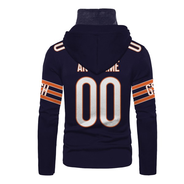 Personalized Nfl Chicago Bears Dark Purple 3D Hoodie Mask Personalized Nfl Chicago Bears Dark Purple 3D Hoodie Mask