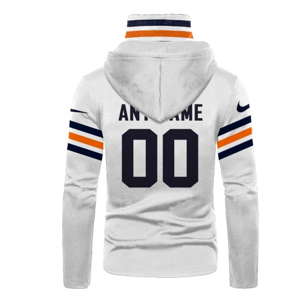 Personalized Nfl Chicago Bears White 3D Hoodie Mask Personalized Nfl Chicago Bears White 3D Hoodie Mask
