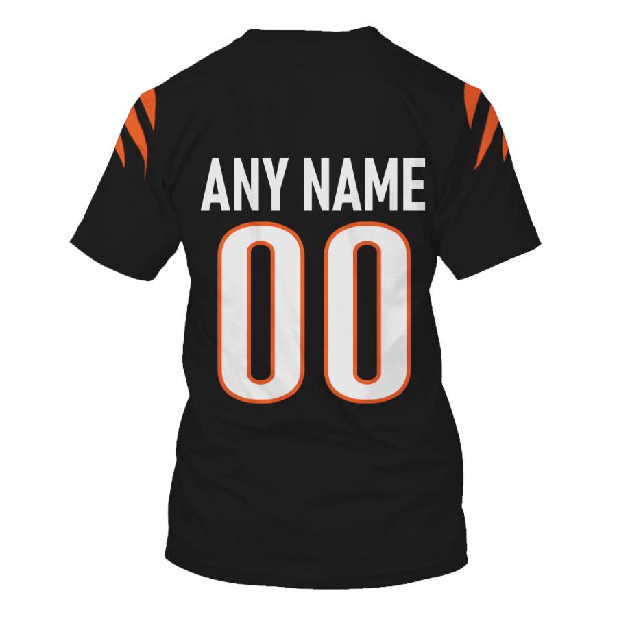 Personalized Nfl Cincinnati Bengals Black 3D Shirt Personalized Nfl Cincinnati Bengals Black 3D Shirt