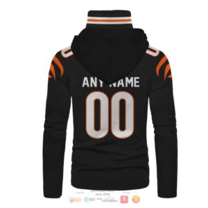 Personalized Nfl Cincinnati Bengals Black Color 3D Hoodie Mask
