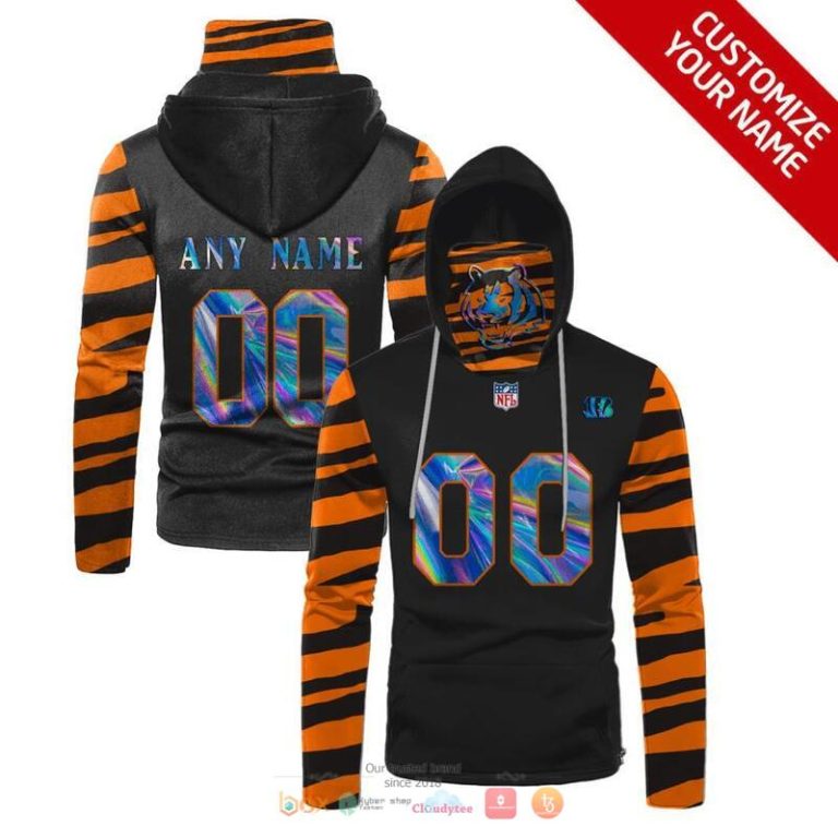 Personalized-Nfl-Cincinnati-Bengals-Black-Orange-Stripe-Hologram-Hoodie-Mask-1