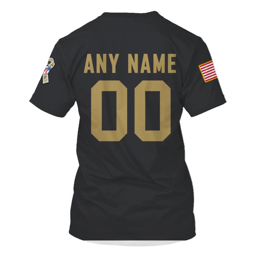 Personalized Nfl Cincinnati Bengals Black Salute To Service 3D Shirt Personalized Nfl Cincinnati Bengals Black Salute To Service 3D Shirt