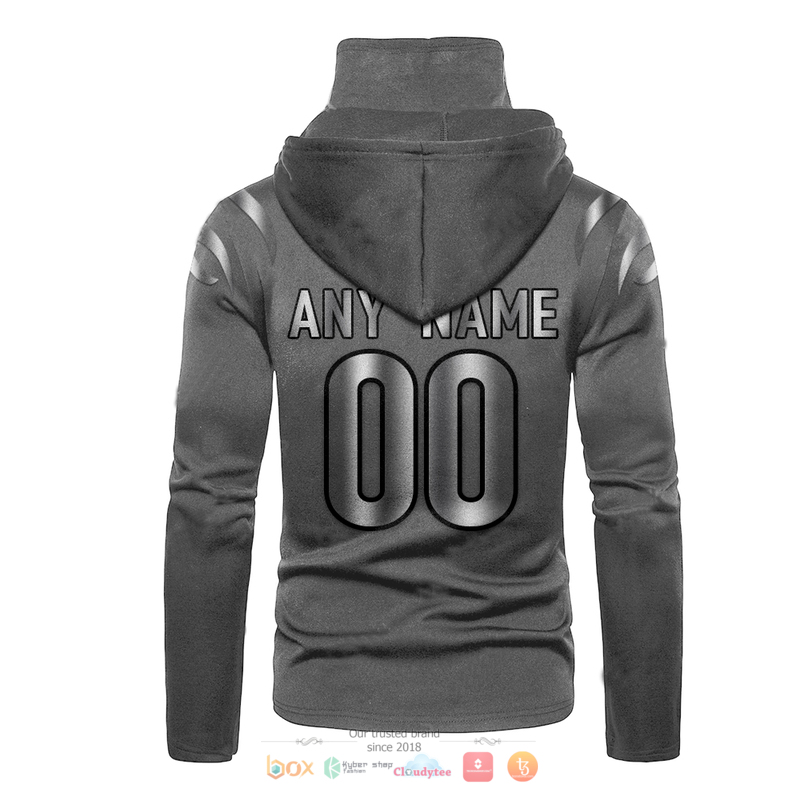 Personalized Nfl Cincinnati Bengals Dark Grey 3D Hoodie Mask Personalized Nfl Cincinnati Bengals Dark Grey 3D Hoodie Mask