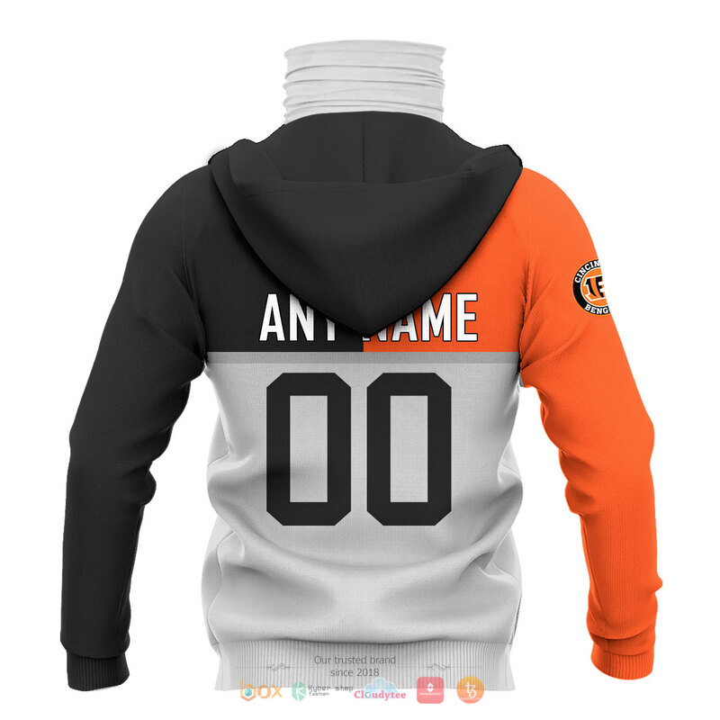 Personalized Nfl Cincinnati Bengals Orange Hoodie Mask Personalized Nfl Cincinnati Bengals Orange Hoodie Mask
