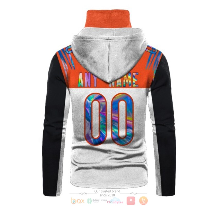 Personalized Nfl Cincinnati Bengals White Hologram Custom 3D Hoodie Mask Personalized Nfl Cincinnati Bengals White Hologram Custom 3D Hoodie Mask