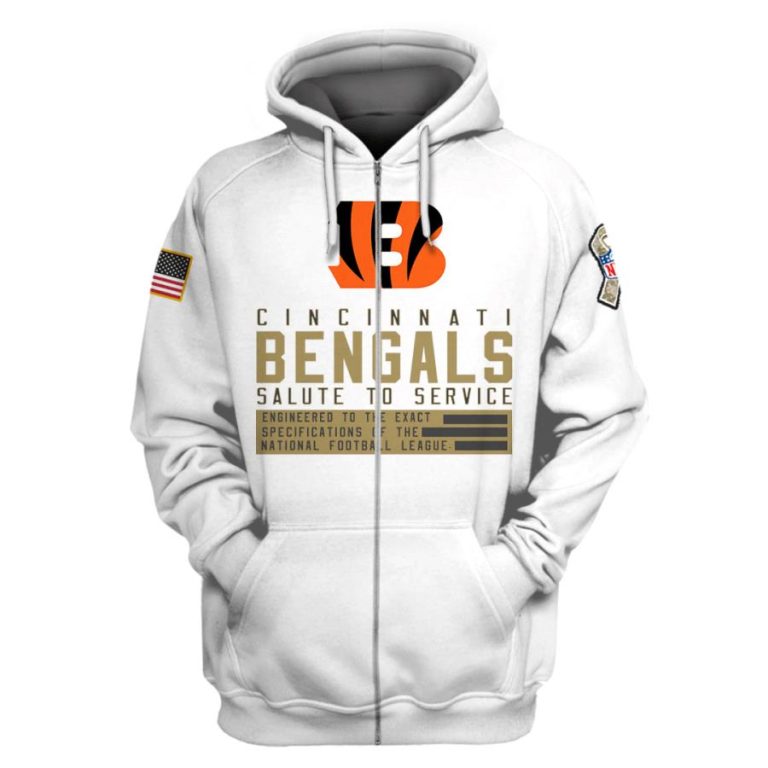 Personalized-Nfl-Cincinnati-Bengals-White-Salute-To-Service-3D-Shirt-Hoodie-2