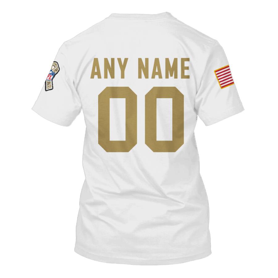 Personalized Nfl Cincinnati Bengals White Salute To Service 3D Shirt Personalized Nfl Cincinnati Bengals White Salute To Service 3D Shirt