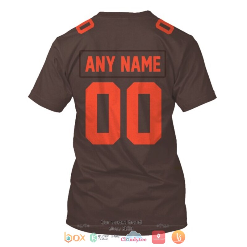 Personalized Nfl Cleveland Browns Borwn Custom 3D Shirt Personalized Nfl Cleveland Browns Borwn Custom 3D Shirt