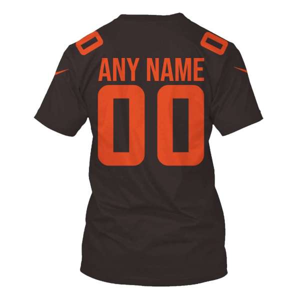 Personalized Nfl Cleveland Browns Dark 3D Shirt Personalized Nfl Cleveland Browns Dark 3D Shirt