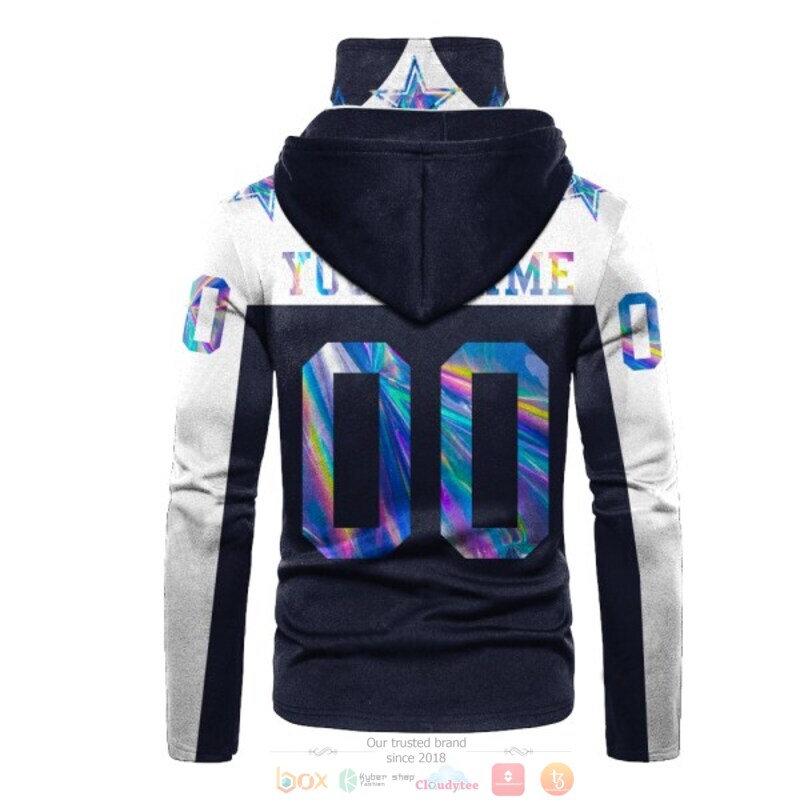 Personalized Nfl Dallas Cowboys Black White Custom 3D Hoodie Mask Personalized Nfl Dallas Cowboys Black White Custom 3D Hoodie Mask
