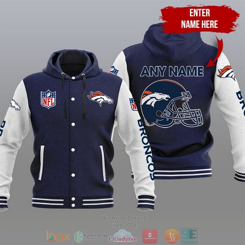 Personalized Nfl Denver Broncos Baseball Hoodie Jacket Personalized Nfl Denver Broncos Baseball Hoodie Jacket