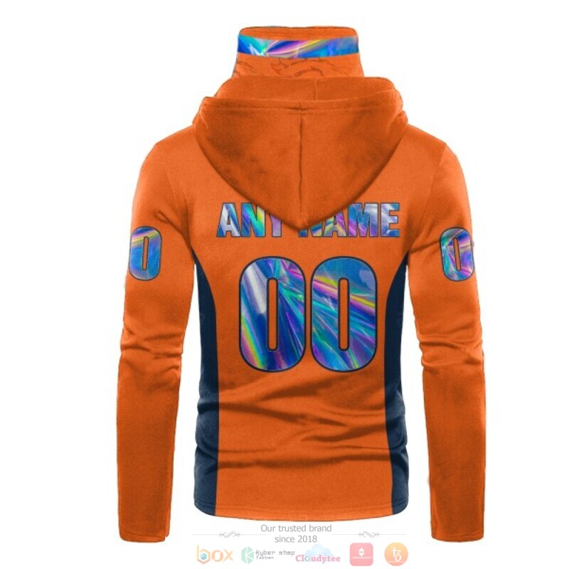 Personalized Nfl Denver Broncos Orange Custom 3D Hoodie Mask Personalized Nfl Denver Broncos Orange Custom 3D Hoodie Mask