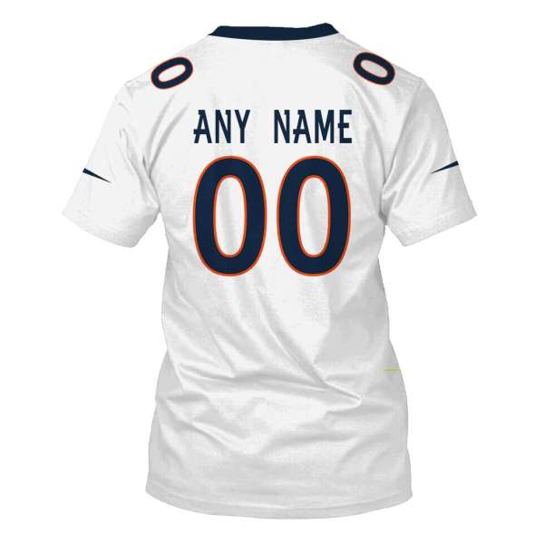 Personalized Nfl Denver Broncos White 3D Shirt Personalized Nfl Denver Broncos White 3D Shirt