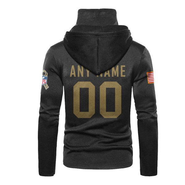 Personalized Nfl Detroit Lions Black 3D Hoodie Mask Personalized Nfl Detroit Lions Black 3D Hoodie Mask
