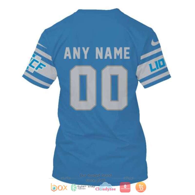 Personalized Nfl Detroit Lions Blue Custom 3D Shirt Personalized Nfl Detroit Lions Blue Custom 3D Shirt