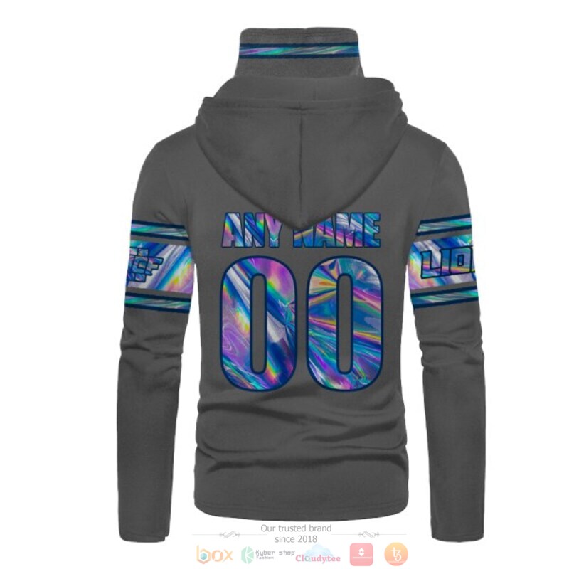 Personalized Nfl Detroit Lions Grey Custom 3D Hoodie Mask Personalized Nfl Detroit Lions Grey Custom 3D Hoodie Mask