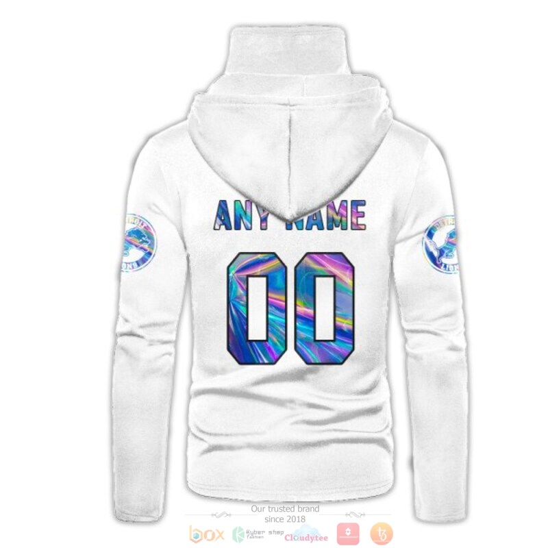 Personalized Nfl Detroit Lions White Custom 3D Hoodie Mask Personalized Nfl Detroit Lions White Custom 3D Hoodie Mask
