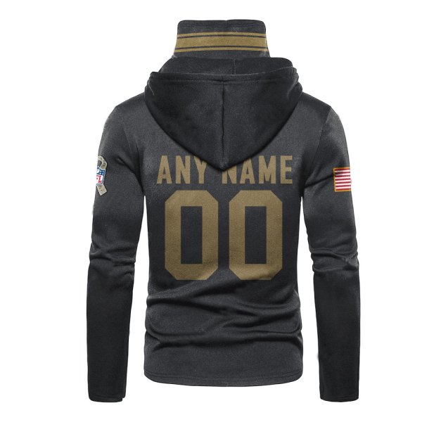 Personalized Nfl Green Bay Packers Black 3D Hoodie Mask Personalized Nfl Green Bay Packers Black 3D Hoodie Mask