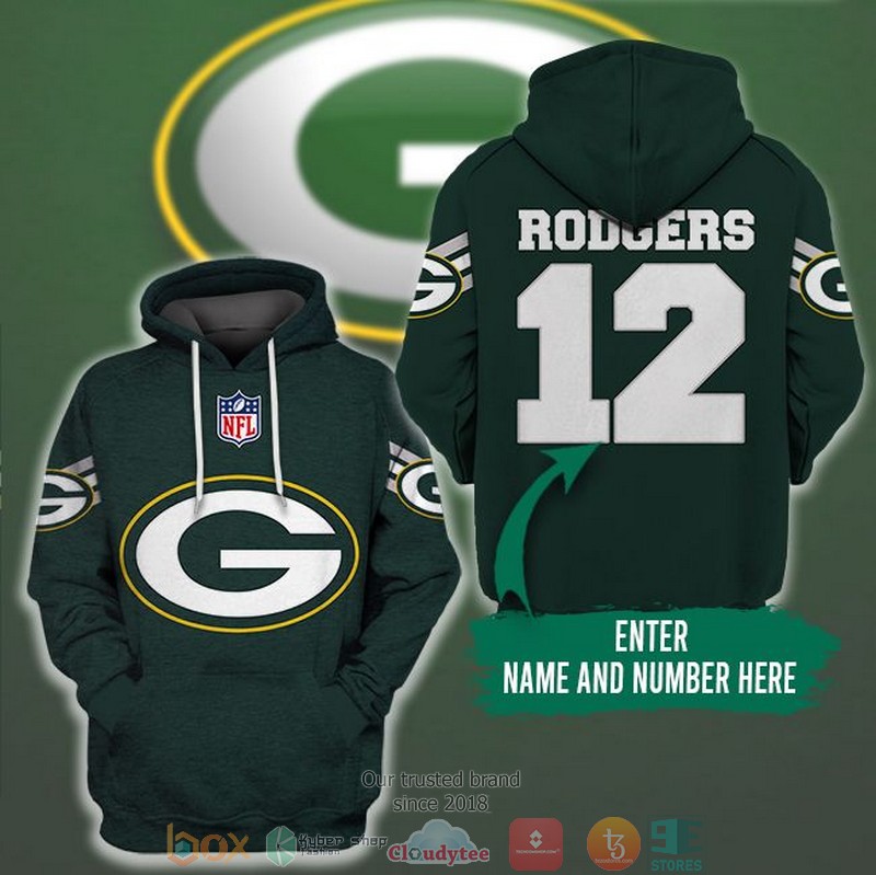 Personalized Nfl Green Bay Packers Dark Green 3D Hoodie Personalized Nfl Green Bay Packers Dark Green 3D Hoodie