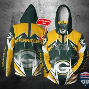 Personalized Nfl Green Bay Packers Lightning Gaiter 3D Hoodie