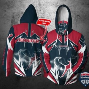 Personalized Nfl Houston Texans Lightning Gaiter 3D Hoodie