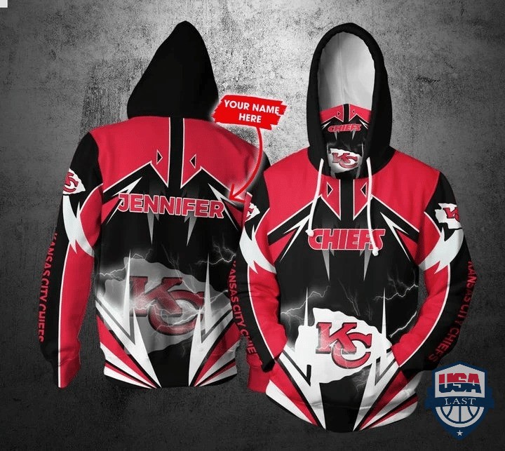 Personalized Nfl Kansas City Chiefs Lightning Gaiter 3D Hoodie Personalized Nfl Kansas City Chiefs Lightning Gaiter 3D Hoodie