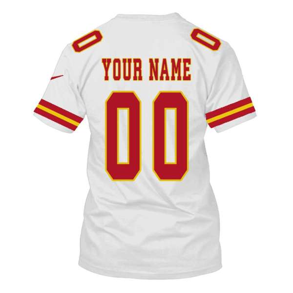 Personalized Nfl Kansas City Chiefs Logo White 3D Shirt Personalized Nfl Kansas City Chiefs Logo White 3D Shirt