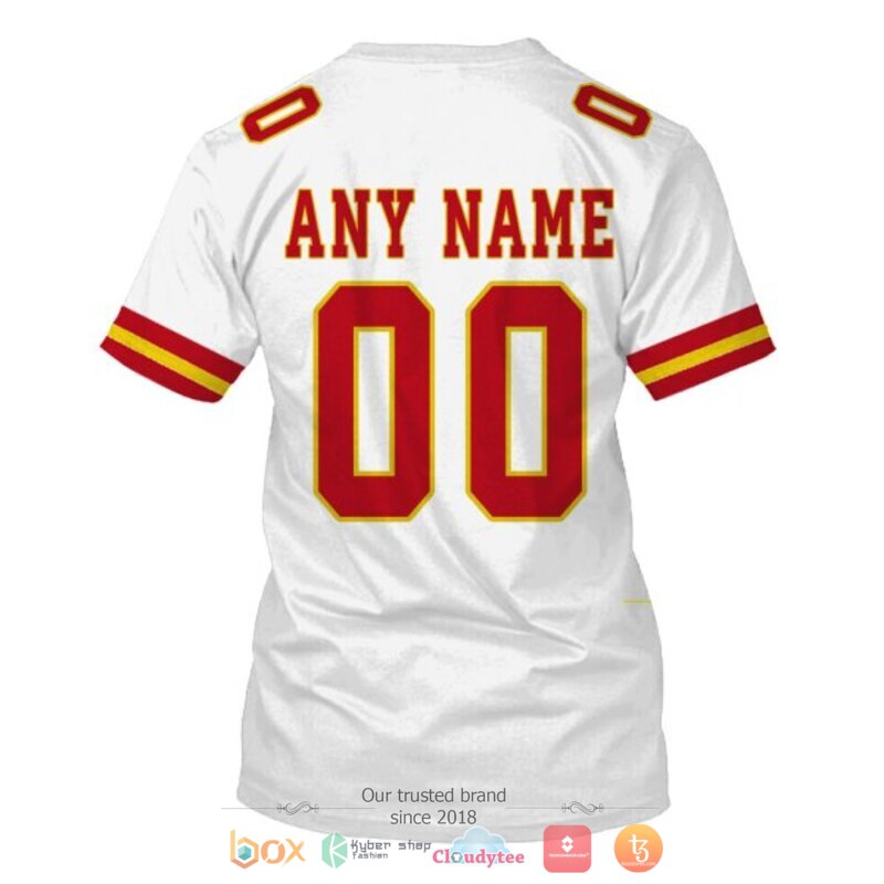 Personalized Nfl Kansas City Chiefs White Custom 3D Shirt Personalized Nfl Kansas City Chiefs White Custom 3D Shirt