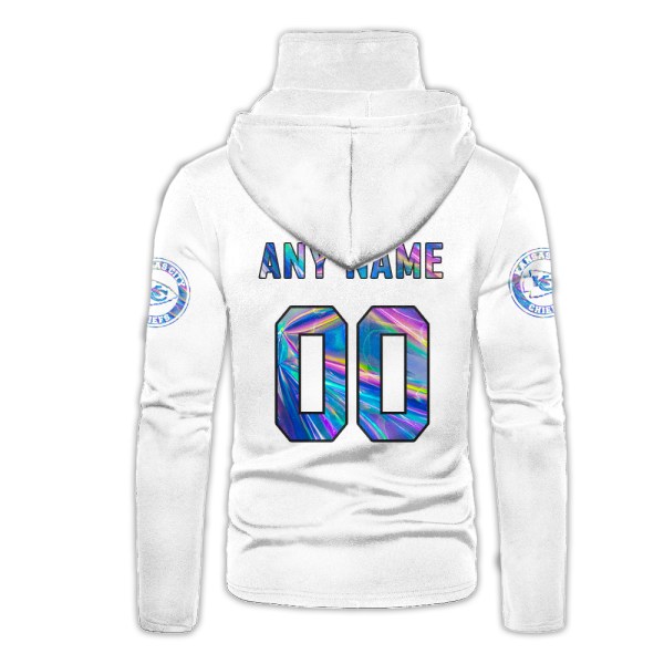Personalized Nfl Kansas City Chiefs White Hologram Color 3D Hoodie Mask Personalized Nfl Kansas City Chiefs White Hologram Color 3D Hoodie Mask