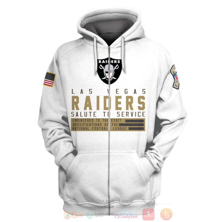 Personalized-Nfl-Las-Vegas-Raiders-Salute-To-Service-White-3D-Hoodie-Shirt-2