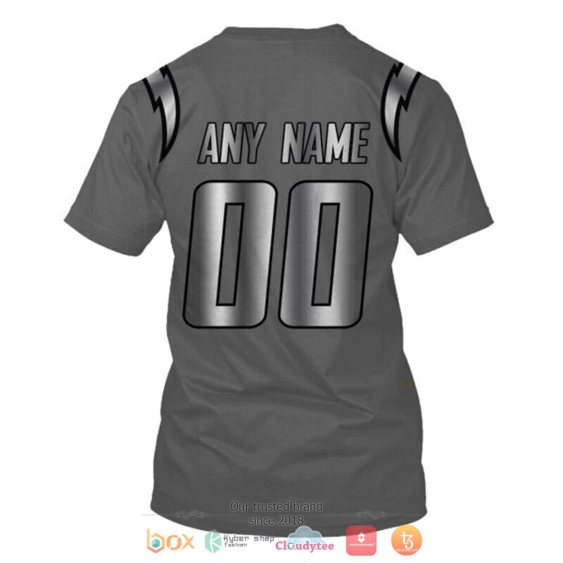 Personalized Nfl Los Angeles Chargers Dark Grey Custom 3D Shirt Personalized Nfl Los Angeles Chargers Dark Grey Custom 3D Shirt