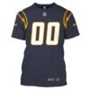 Personalized Nfl Los Angeles Chargers Dark Purple 3D Shirt